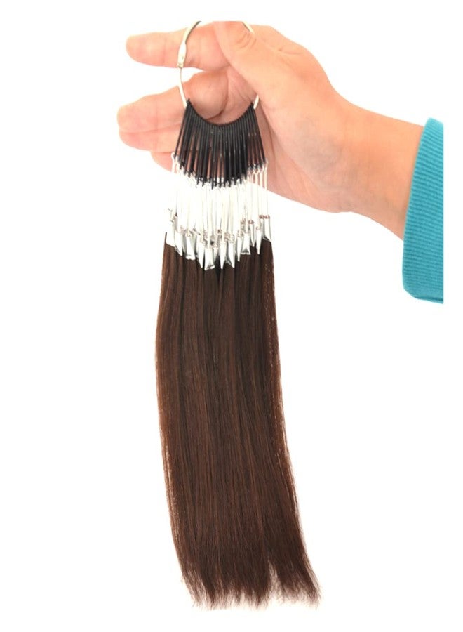 ياتشيو 30 خصلة/مجموعة، عينات ألوان شعر بشري 100% لاختبار وصلات الشعر البشري وعينة صبغة الشعر لصالونات التجميل (بني داكن) - Image 5